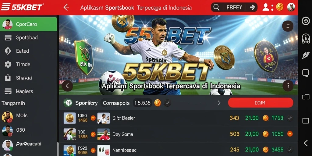 Tampilan antarmuka pengguna 55KBET yang menarik saat bermain.