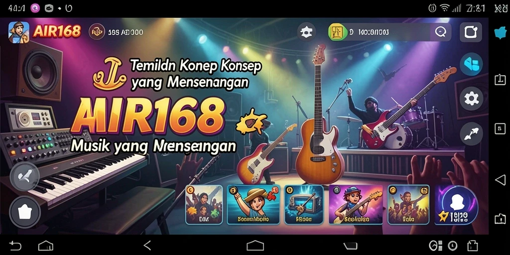 Tampilan gameplay AIR168 dengan interaksi musik yang menarik.