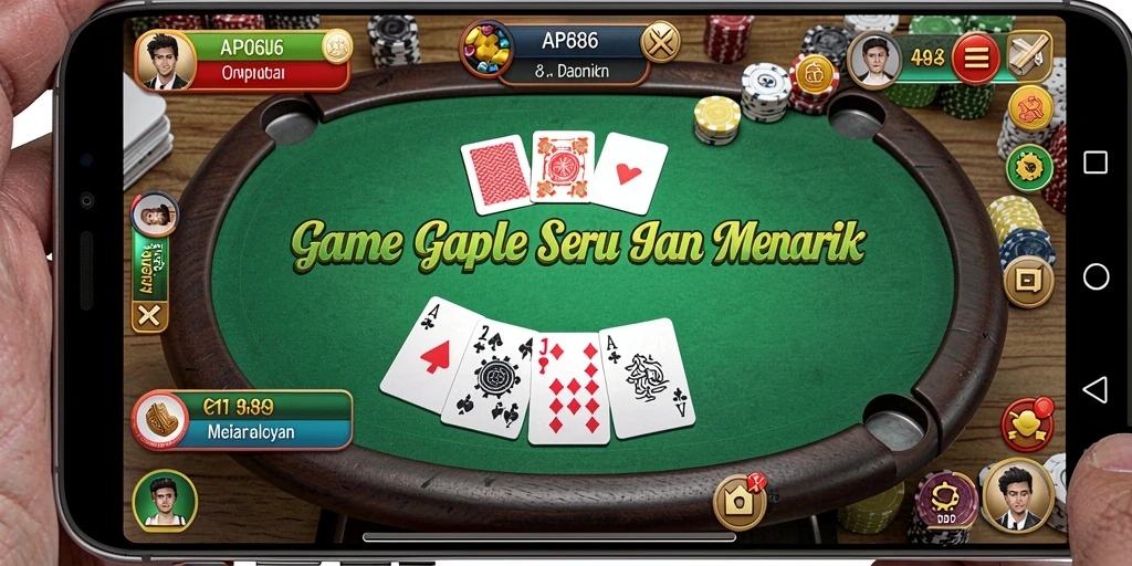 Tampilan gameplay Gaple yang menarik dan interaktif.