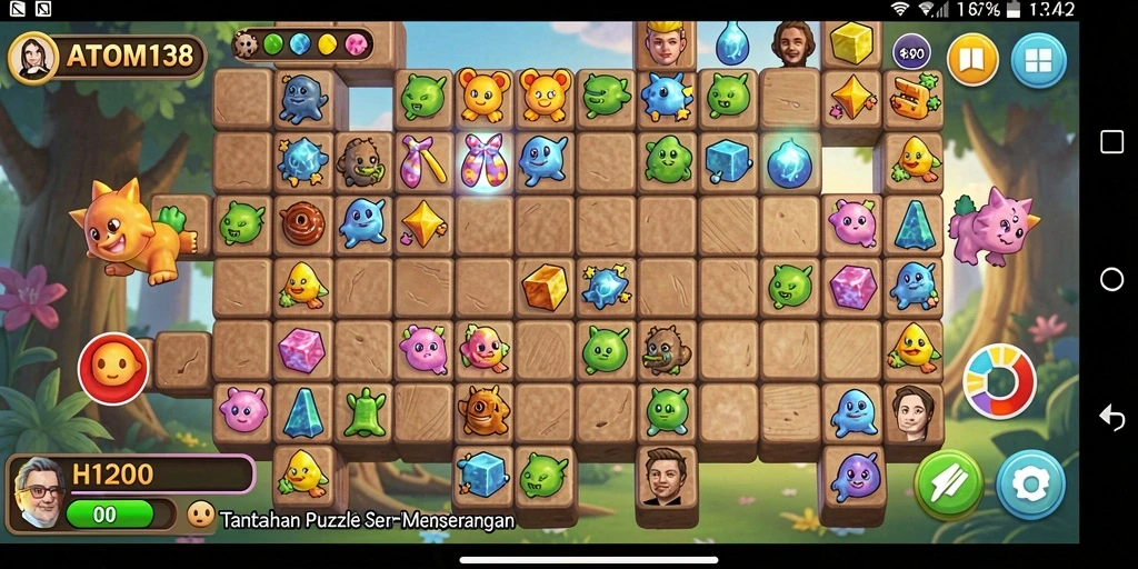 Tampilan gameplay seru dan menantang dari ATOM138.
