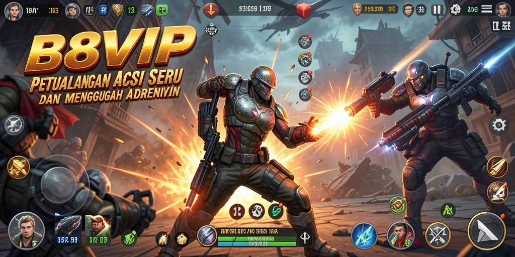 Tampilan gameplay seru B8VIP dengan aksi mendebarkan.