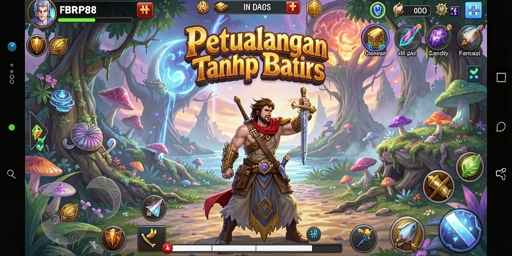 Screenshot FBRP88 menunjukkan petualangan mendebarkan di dunia fantasi.