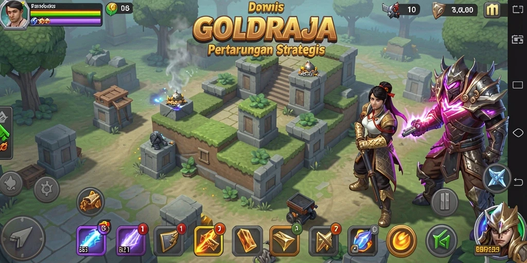 Tampilan menarik dari gameplay <strong>GOLDRAJA</strong> yang menguji strategi pemain.