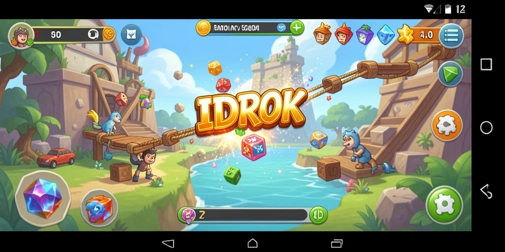Screenshot gameplay IDROK dengan teka-teki yang menantang dan menarik.