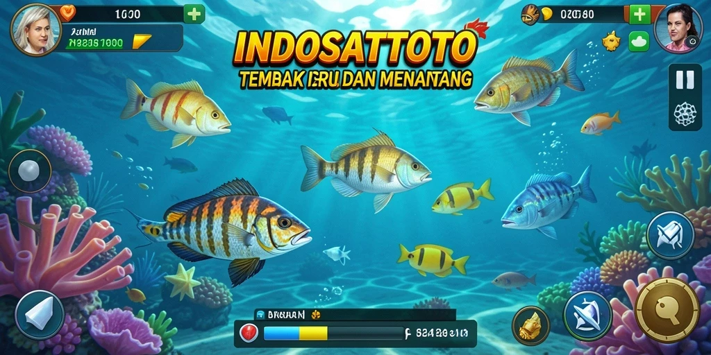 Tampilan menarik dari gameplay Tembak Ikan di INDOSATTOTO.