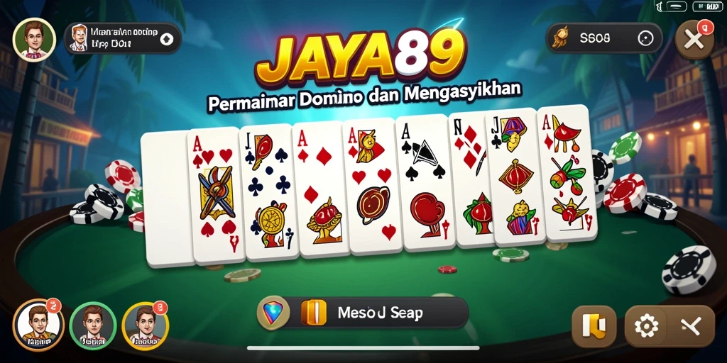 Tangkapan layar dari gameplay seru JAYA89 yang menampilkan strategi Domino.