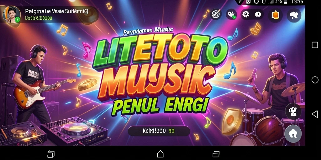 Tampilan screenshot utama LITETOTO yang menampilkan gameplay Musik yang seru.