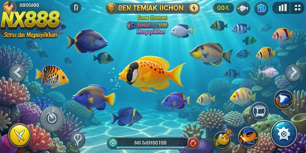 Tangkapan ikan yang beragam dalam gameplay NX888.