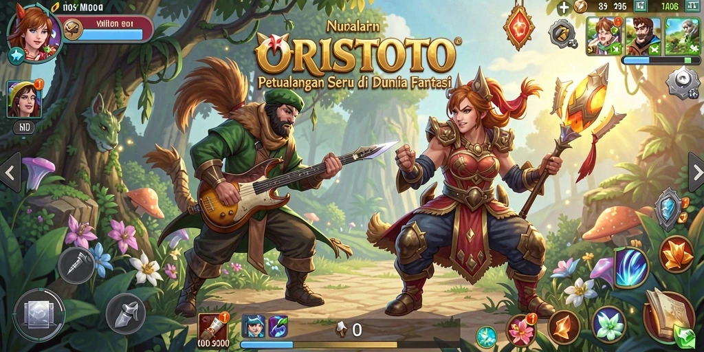 Screenshot ORISTOTO menampilkan aksi seru dan grafis memukau di dunia petualangan.