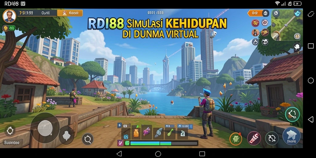 Gameplay RDI88 menampilkan kehidupan virtual yang interaktif dan menyenangkan.