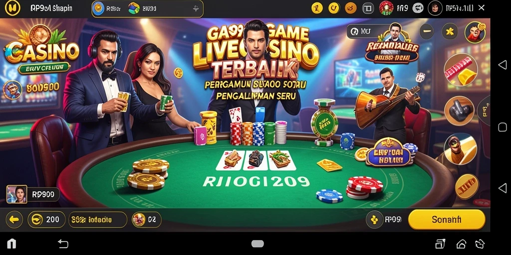 Screenshot gameplay RP99 yang mendebarkan dengan dealer langsung.