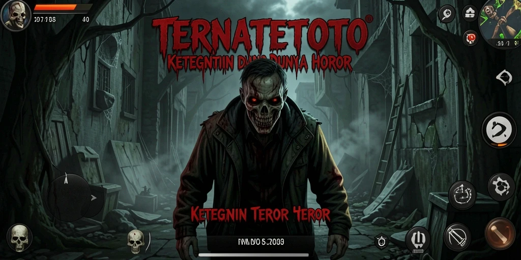 Tampilan gameplay TERNATETOTO yang menegangkan dan menyeramkan.