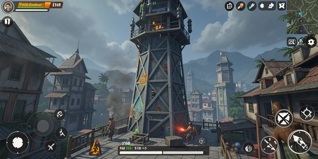 Gameplay X168 yang intens dan seru dalam Tower Defense.